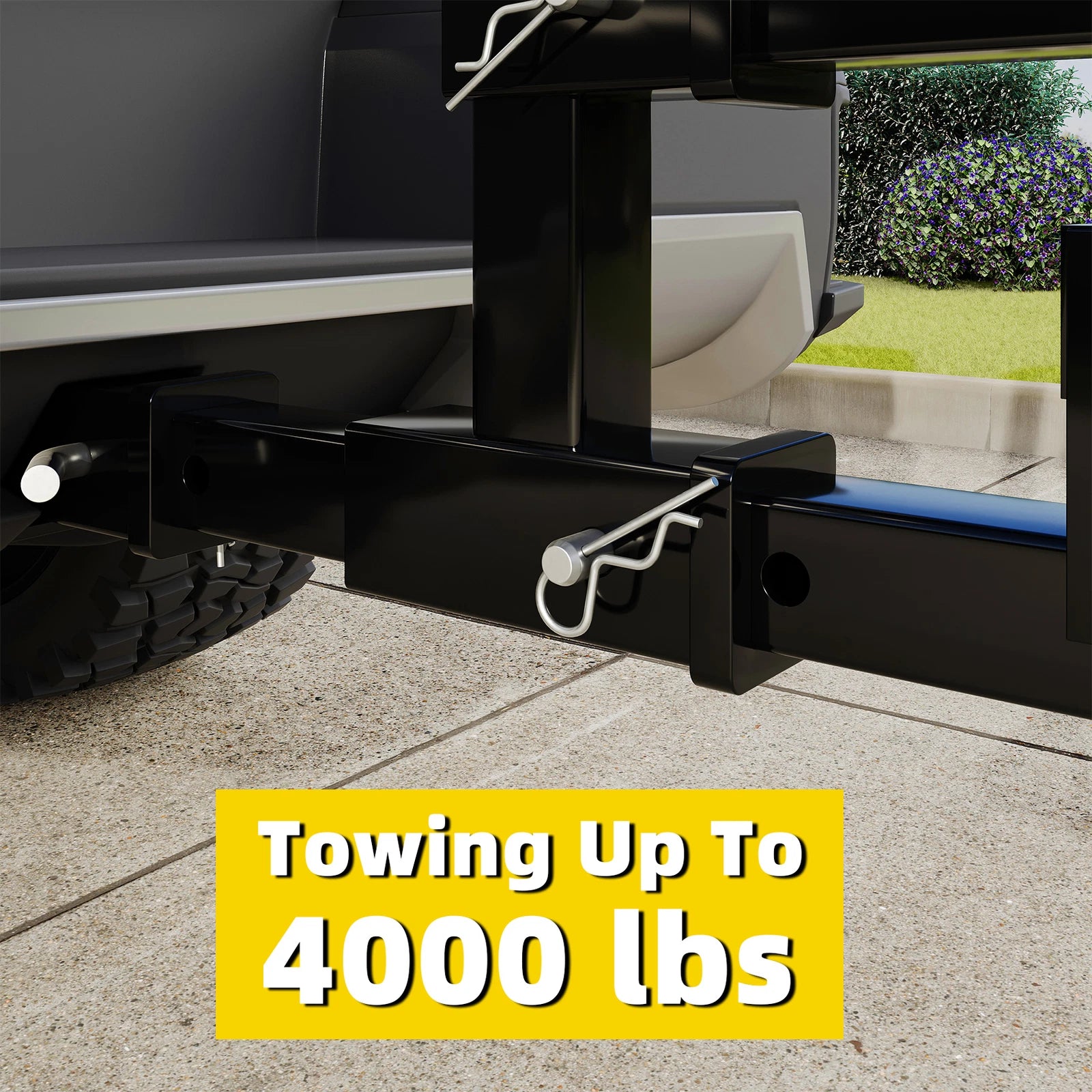 2" Trailer Hitch Receiver Rise-Drop Extender for Tow Truck (4000LB)