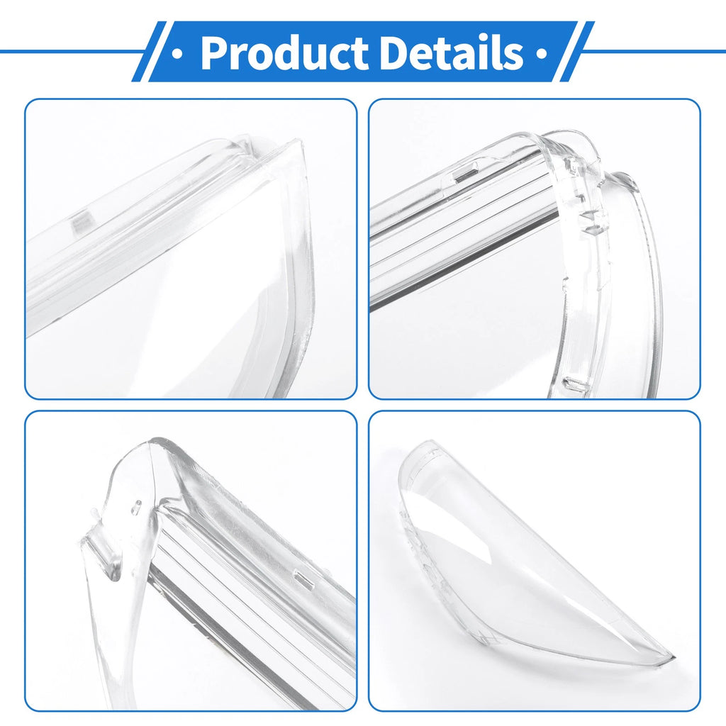 1 Pcs Headlight Lens Cover for Hyundai Accent (2012–2017) PC Clear