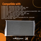Cross Flow Aluminum Radiator for BMW 335i/Z4/135i 3.0L AT (2007–2011) 412941