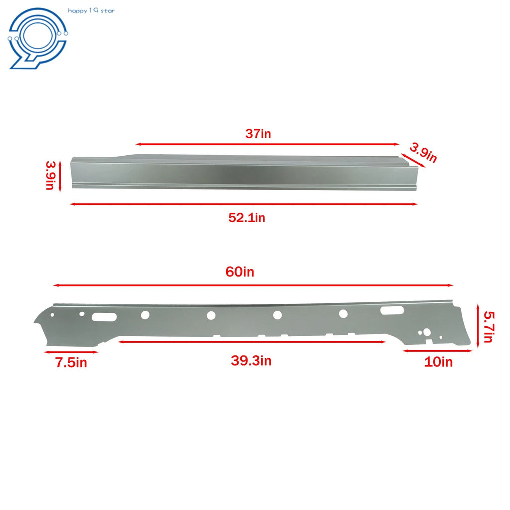 Set of 4 Rocker Panels for Ford F-150 Extended (1999–2003) Steel
