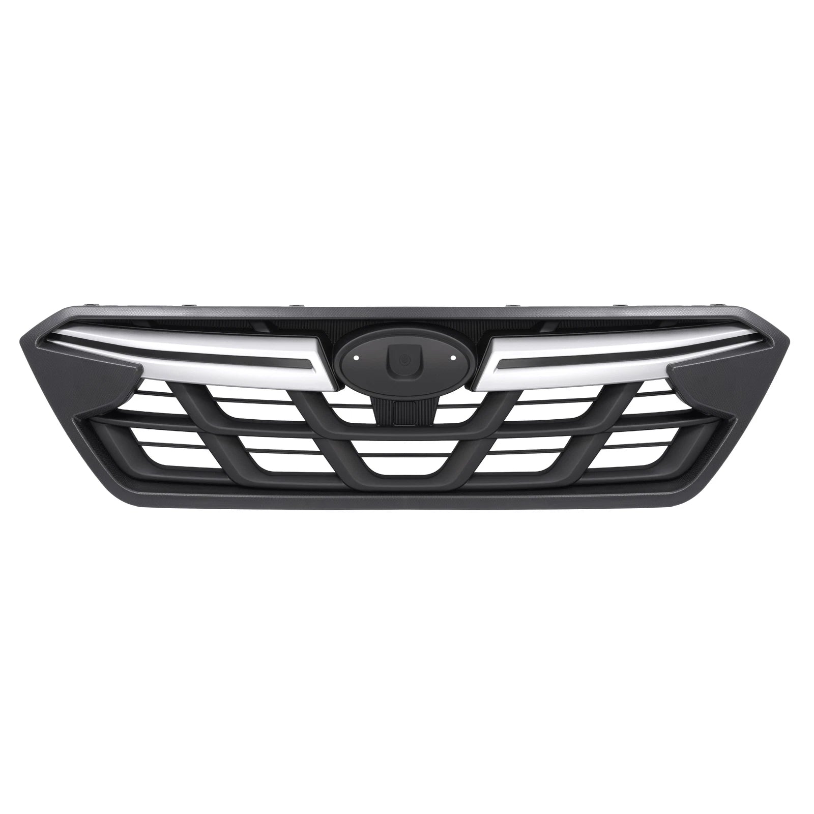Black Front Bumper Grille Grill Chrome Trim for Subaru Crosstrek (2021-2023)