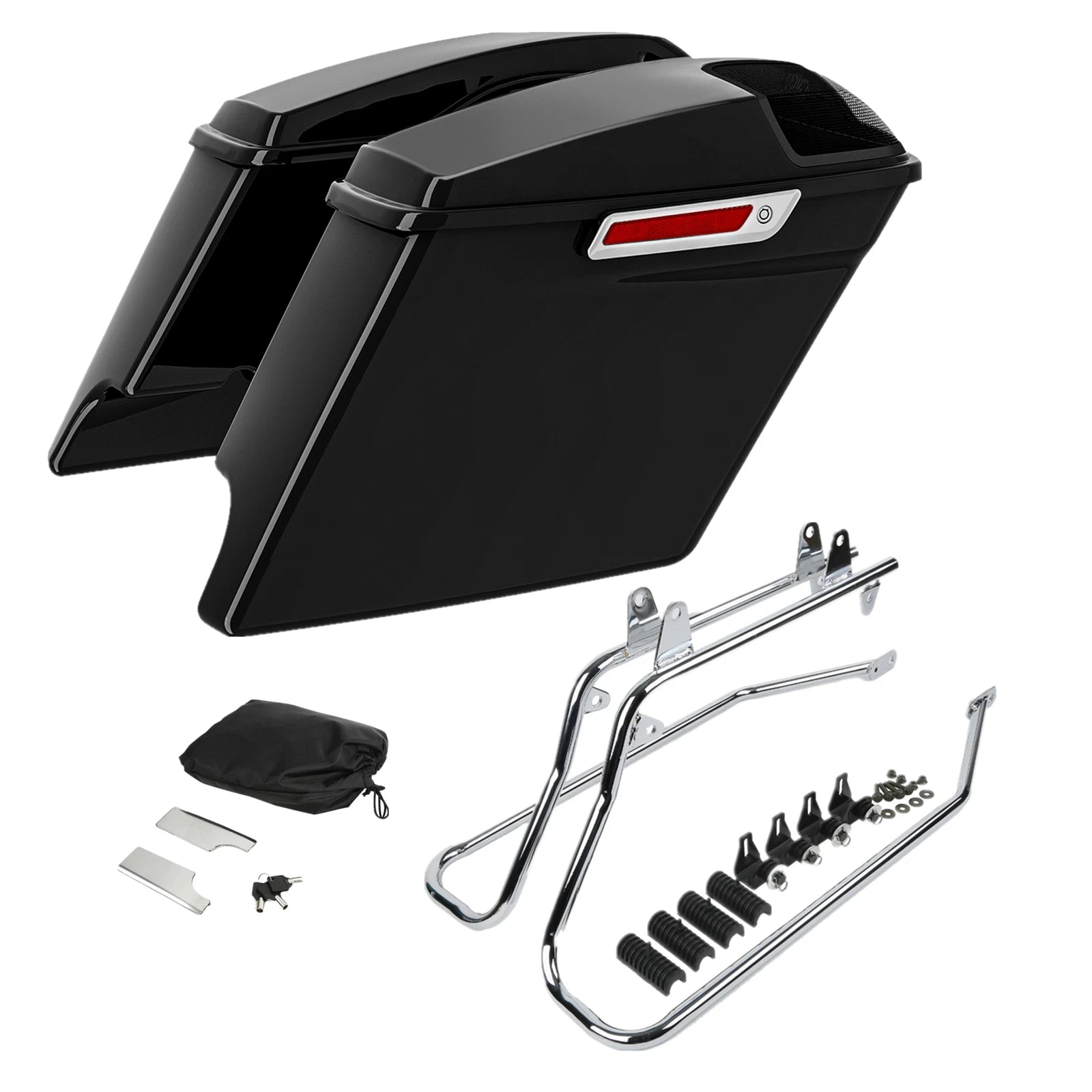Hard Saddlebags Speaker Grill Bracket for Harley Softail FLST (1984–2017)