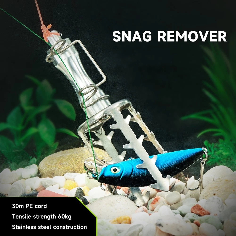 Fishing Lure Retriever Snag Clamp with 30m Rope