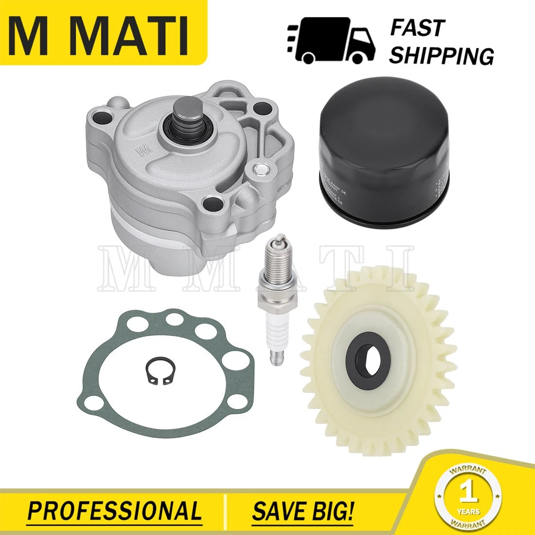 Oil Pump, Gear, Filter & Gasket for Yamaha Raptor 660R (2001–2005)
