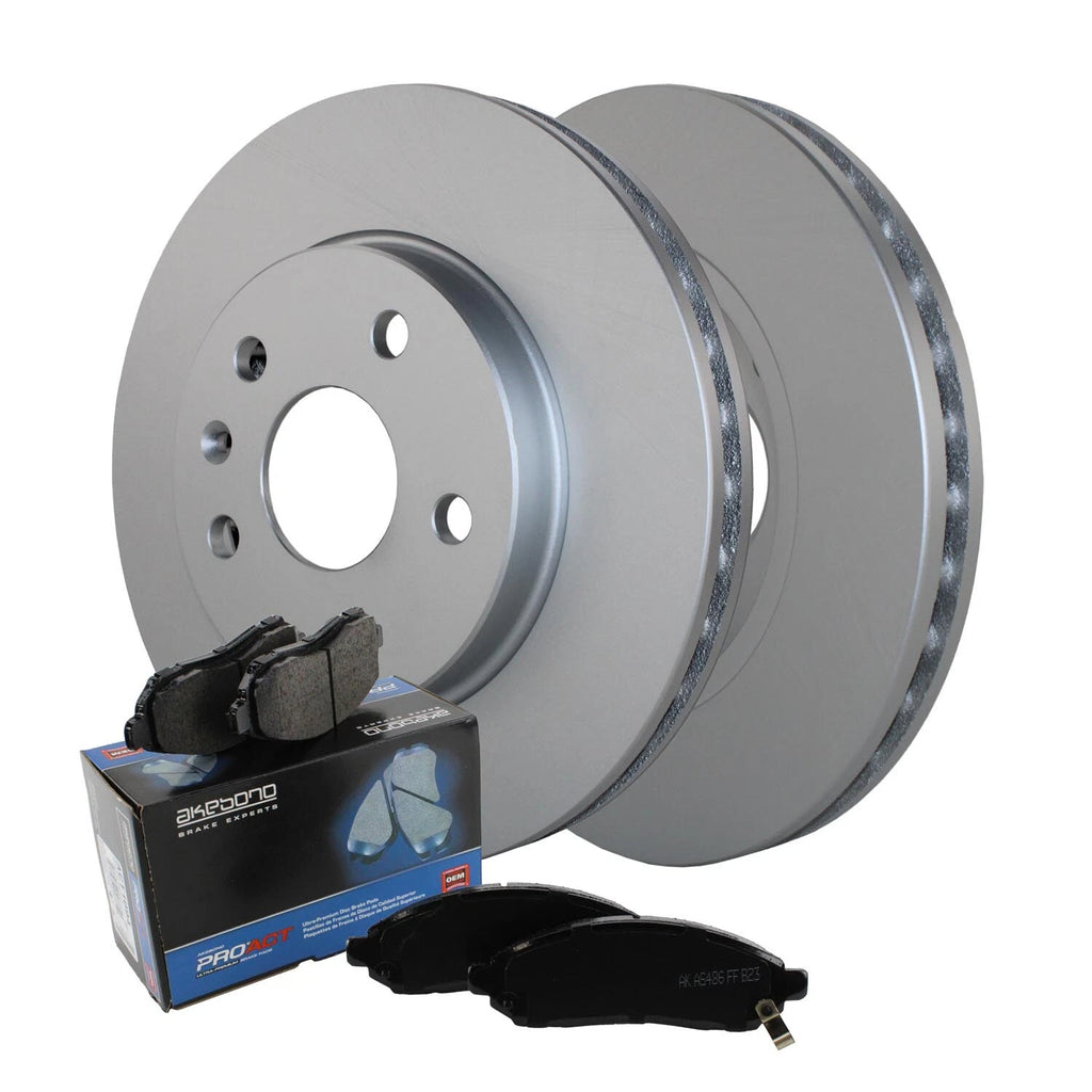 Front Brake Kit 296mm Rotors & Akebono Pads for LaCrosse Regal Malibu 9-5 (2005–2016)