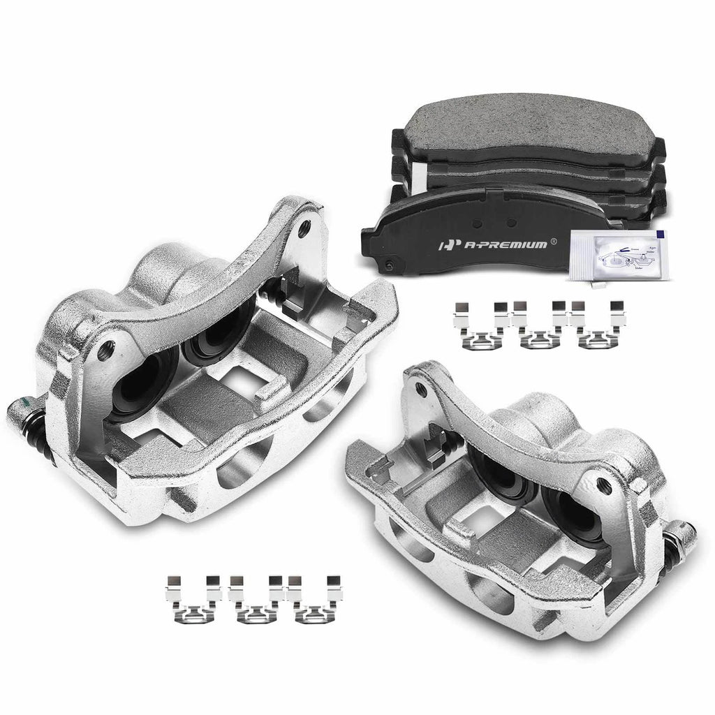 6x Front Brake Calipers & Ceramic Pads for Ford Ranger Explorer (2011-2021)