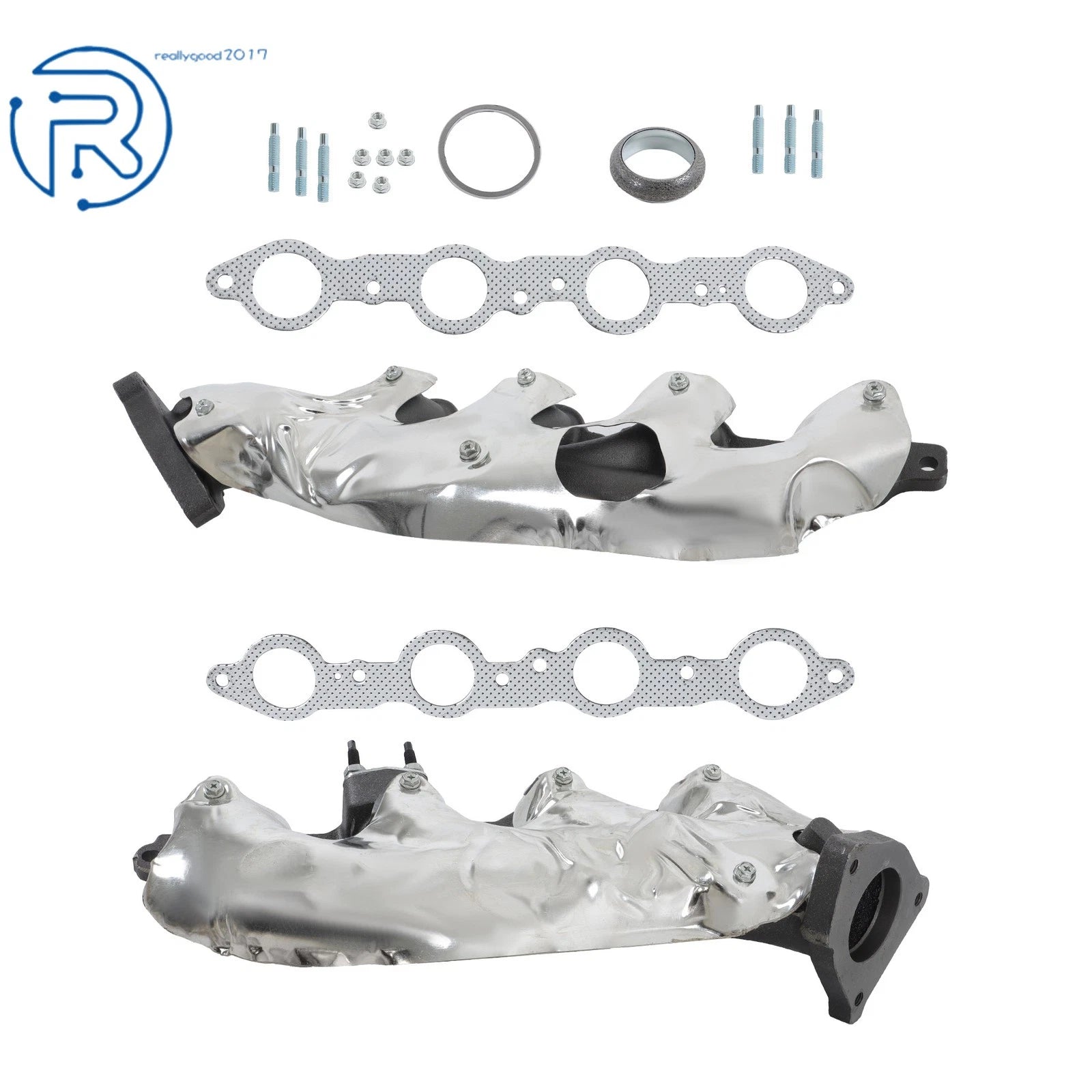 LH/RH Exhaust Manifolds for Chevy Silverado GMC Sierra 1500 2500 3500 (1999–2013)