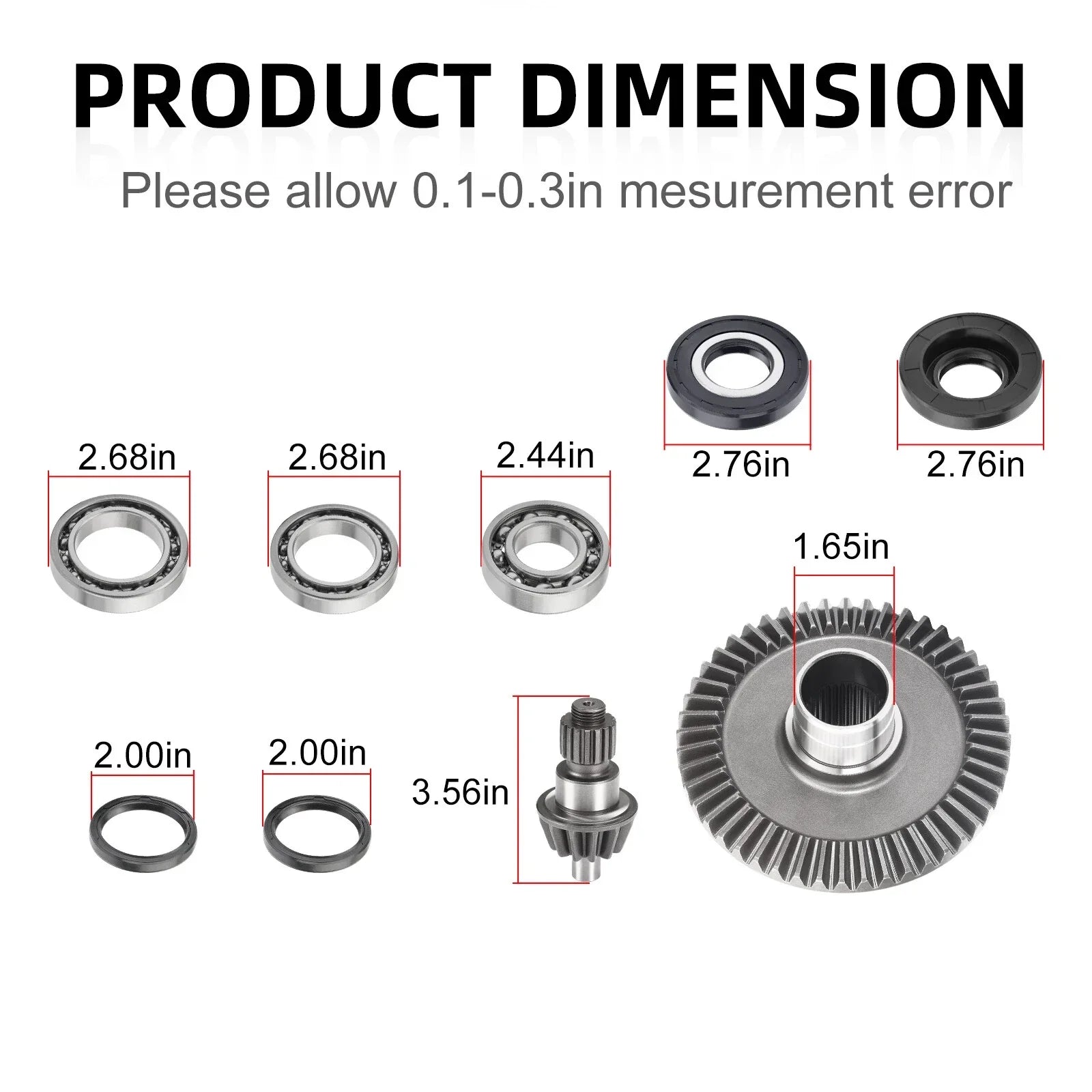 Rear Diff Pinion Ring Gear Bearings for Honda Recon TRX250