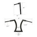 20" Rise Handlebar & 3.5" Risers for Harley Touring Glide Softail Dyna
