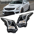 Set of 2 Halogen Headlights for Cadillac ATS (2013–2018)