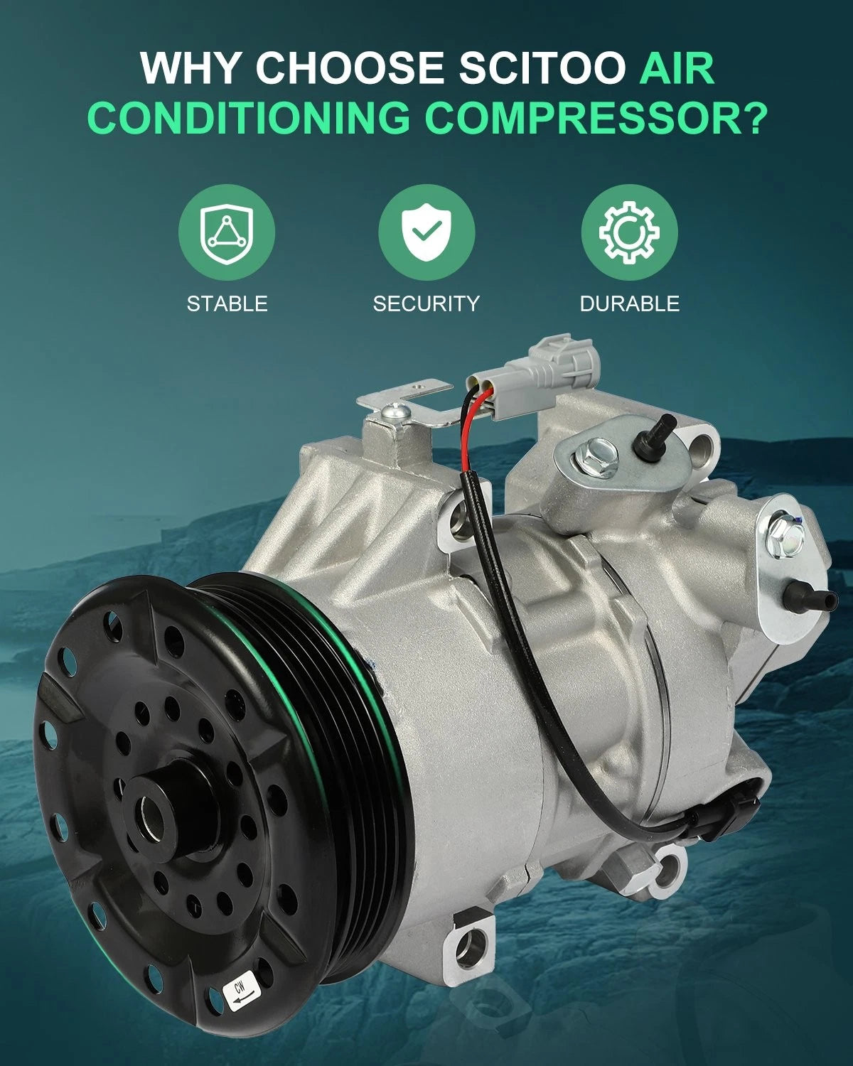 A/C Compressor with Clutch for Scion xA xB (2004–2006) 97376
