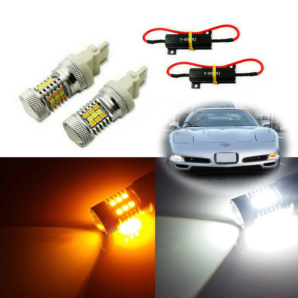 Switchback LED Turn Signal Bulbs Kit for Chevy Corvette C5 (1997–2004)