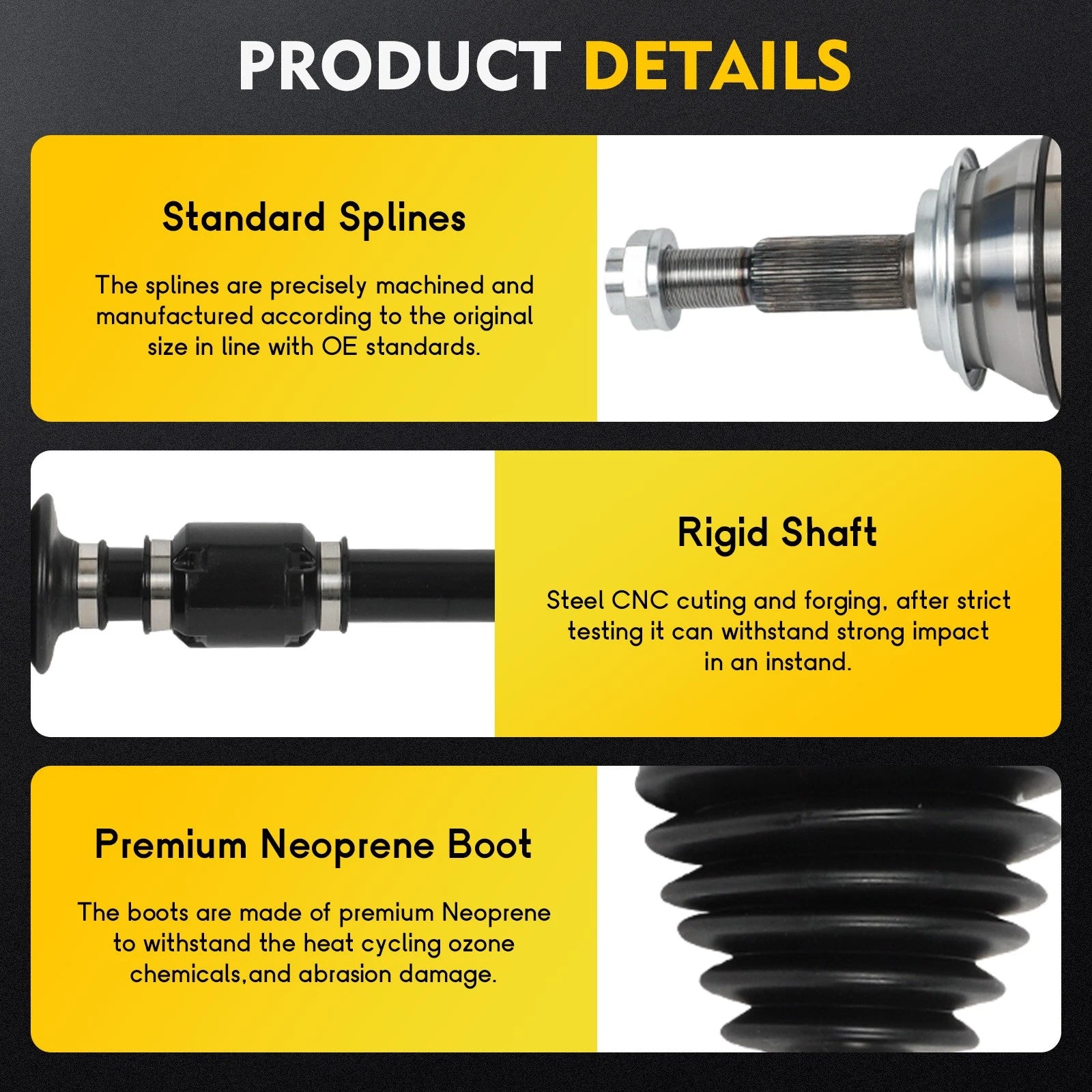 CV Axle Shaft Assembly for Toyota Corolla (2020–2021) Front Driver Side