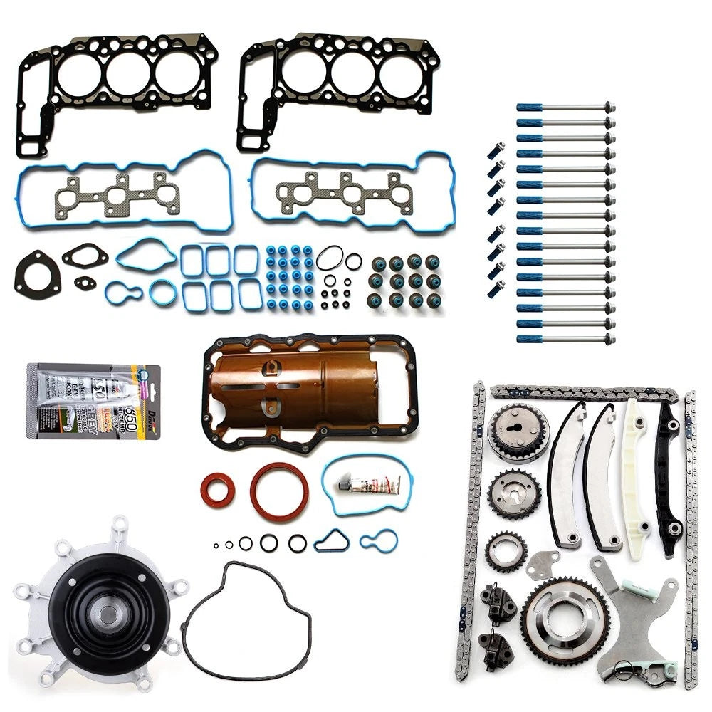 Full Gasket Set Timing Chain Kit Water Pump for Jeep Grand Cherokee (2005–2009)