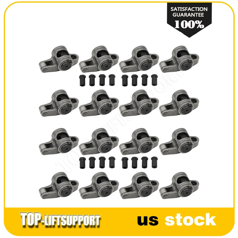 Set of 16 Stainless Steel Roller Rocker Arms for Small Block Chevy