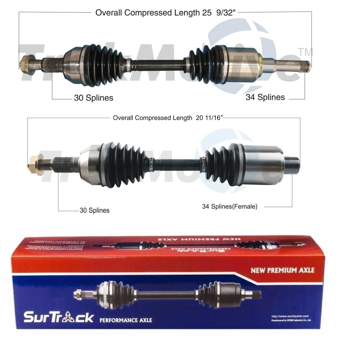 Set of 2 Front CV Axle Shafts for Chevrolet Pontiac Saturn