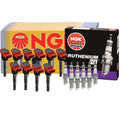 Set of 10 NGK COP Ignition Coils & Ruthenium HX Spark Plugs for Audi R8 (2007–2015)