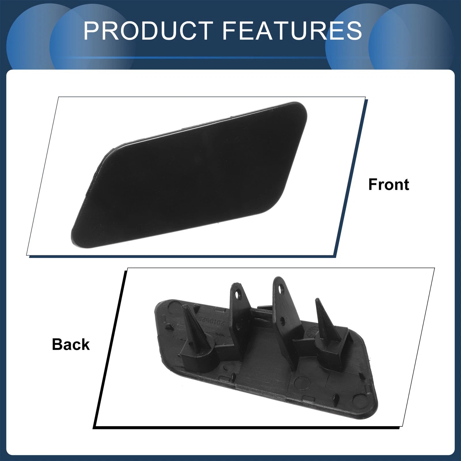 Front Left Washer Nozzle Cover Cap for Volkswagen Touareg (2011–2014) 1 Pcs