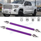 Purple Aluminum Alloy Front Lip Rear Splitter Tie Bars for GMC (2015–2020)