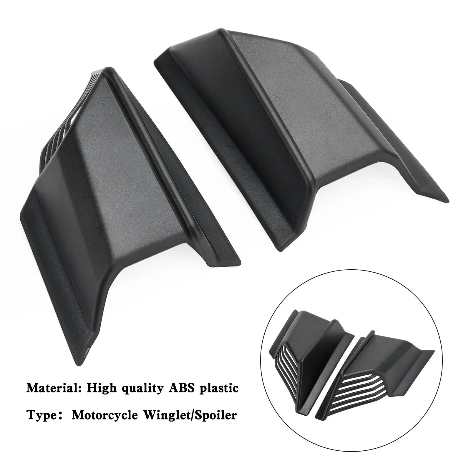 Body Winglet Side Deflector Air Wing Spoiler for Honda ADV-150 (2019–2022) Black