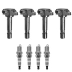 Set of 4 Ignition Coils & Spark Plugs for Honda Civic 1.8L (2006–2011) UF-582 30520-RNA-A01