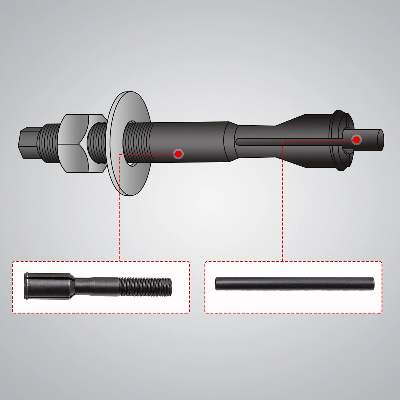 Twin Cam Inner Bearing Installer Puller Tool for Harley Twin Cam (1999–Present)