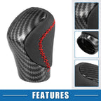Gear Shift Knob for Lexus ES300h (2013–2021) Carbon Fiber Black Faux Leather