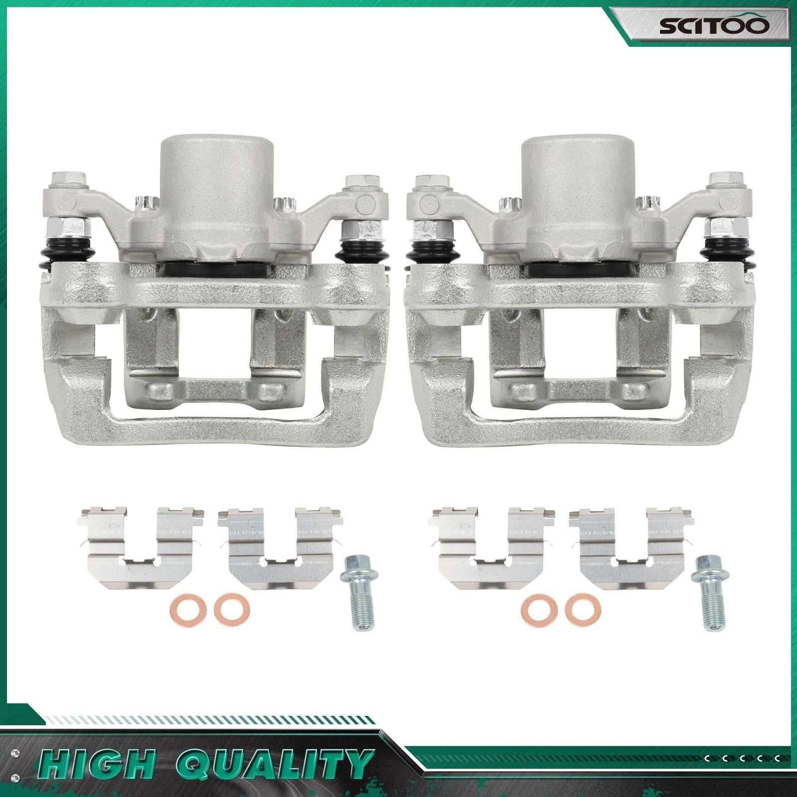 Rear Pair Brake Calipers w/ Bracket for Hyundai Sonata (2011–2015)