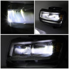 LED Headlight Lamps for Chevy Camaro (2014–2015) - Black Housing, Sequential Signal