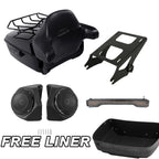 Trunk Mount Light Speakers for Harley Touring (2014–2025) - Black