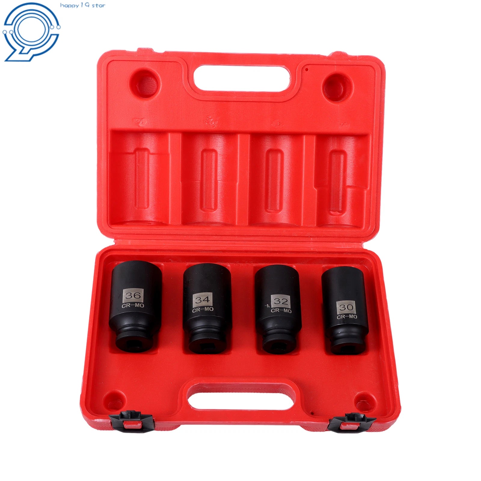 Set of 4 Spindle Axle Nut Sockets 30mm 32mm 34mm 36mm for Automotive