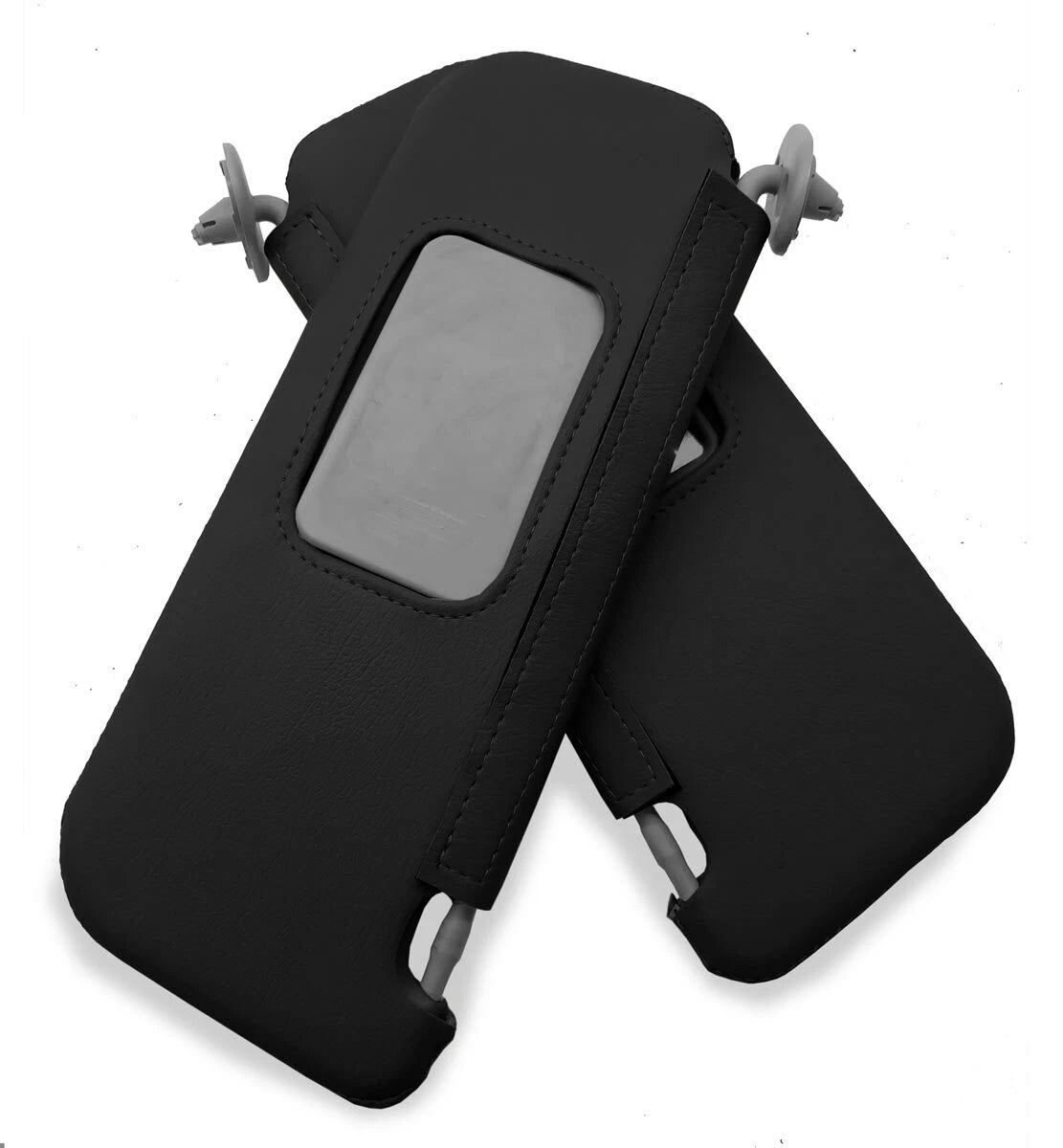 Sunvisors Cover Skin for Toyota Corolla (2002–2008) Black PVC Leather