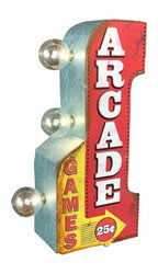 Double Sided LED Sign for Arcade Games (Game Room Decor)
