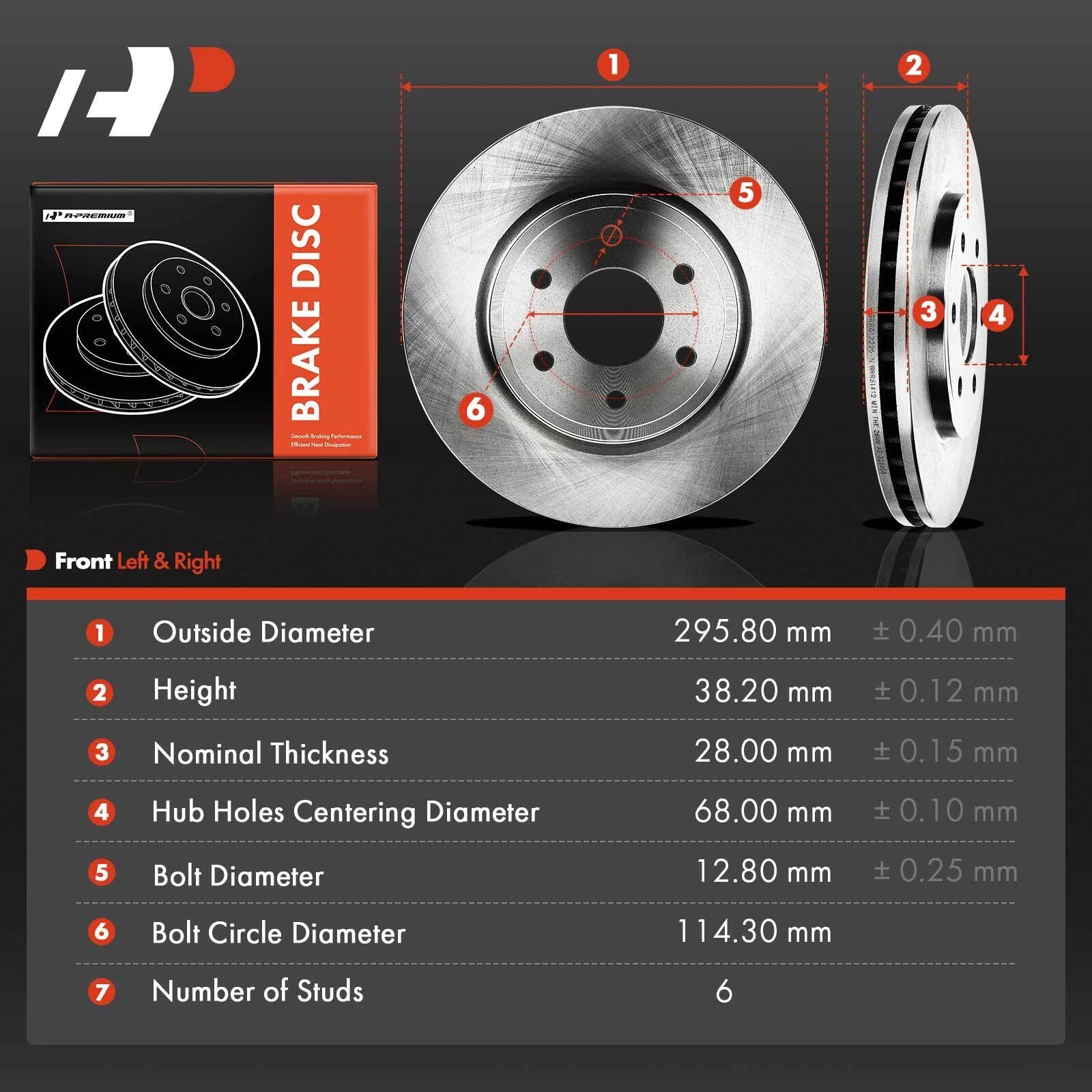 Front Disc Brake Rotors for Nissan Frontier Pathfinder Xterra (2005–2022)