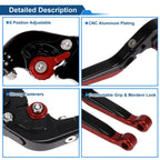 Adjustable Brake Clutch Lever for Honda Rebel 300 (2017–2022) Black Red