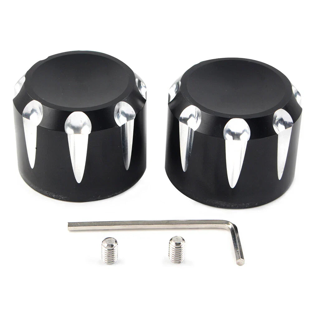 CNC Front Axle Cap Nut Covers  for Harley Touring Road King Electra Glide
