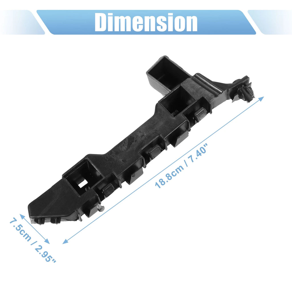 2X Front Bumper Bracket 71193-TVA-A01 for Honda Accord (2018–2022) Black