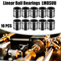 10 Pcs LM8SUU Linear Ball Bearings for Cars (8mm ID, 15mm OD, 17mm Length)