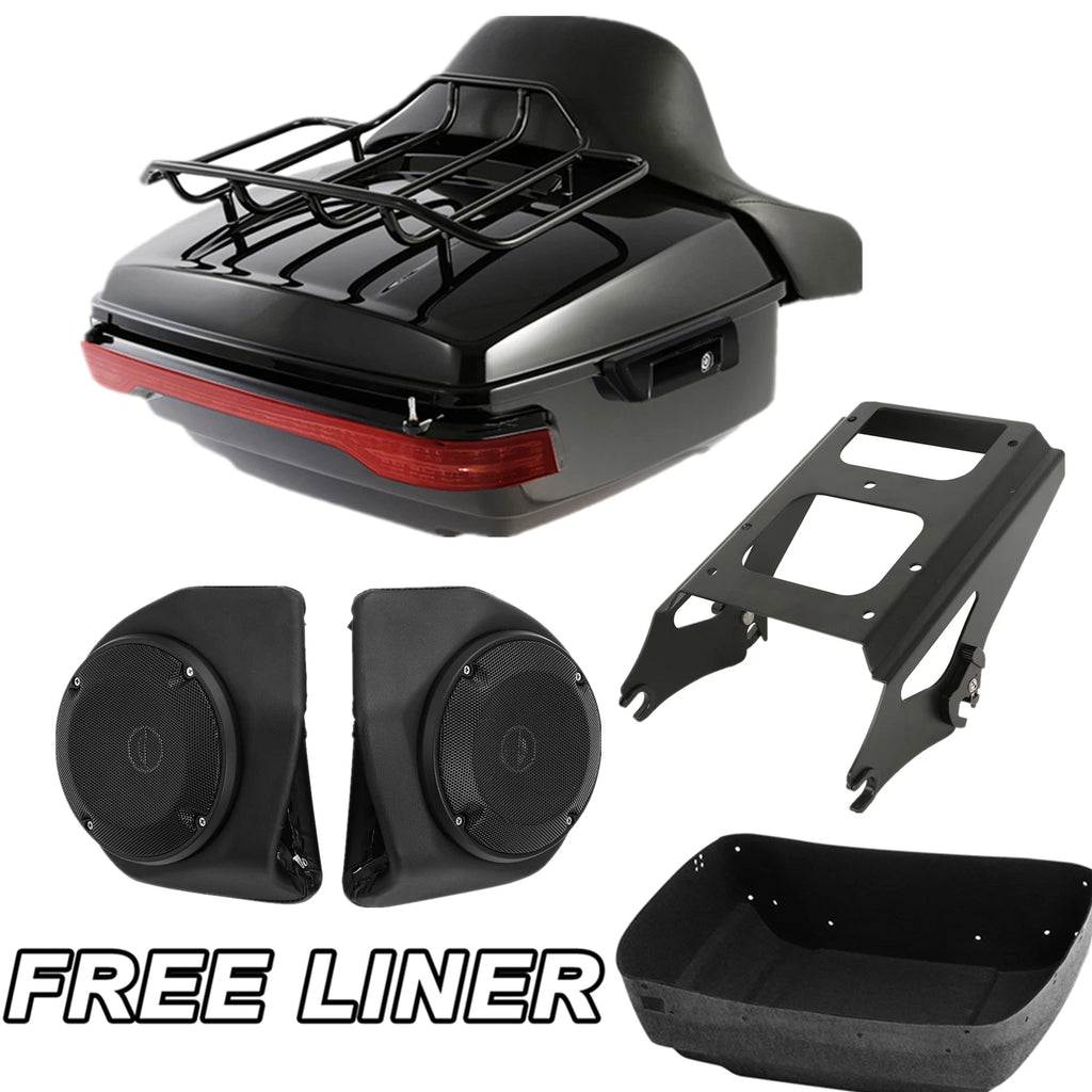 Trunk Backrest Rack Mount Speaker Light for Harley Electra Glide (2009–2013)
