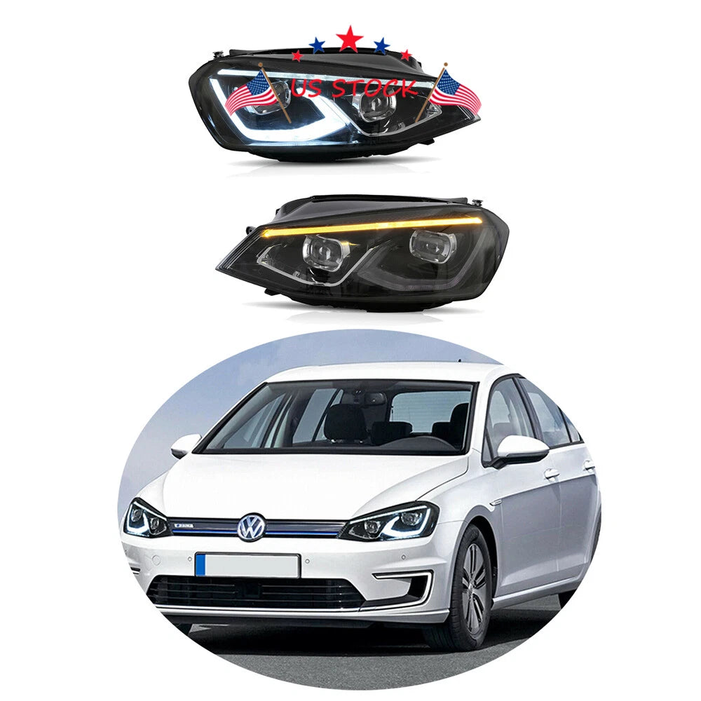 Full LED Headlights with Start-up Animation for Volkswagen Golf MK7 (2015–2017)