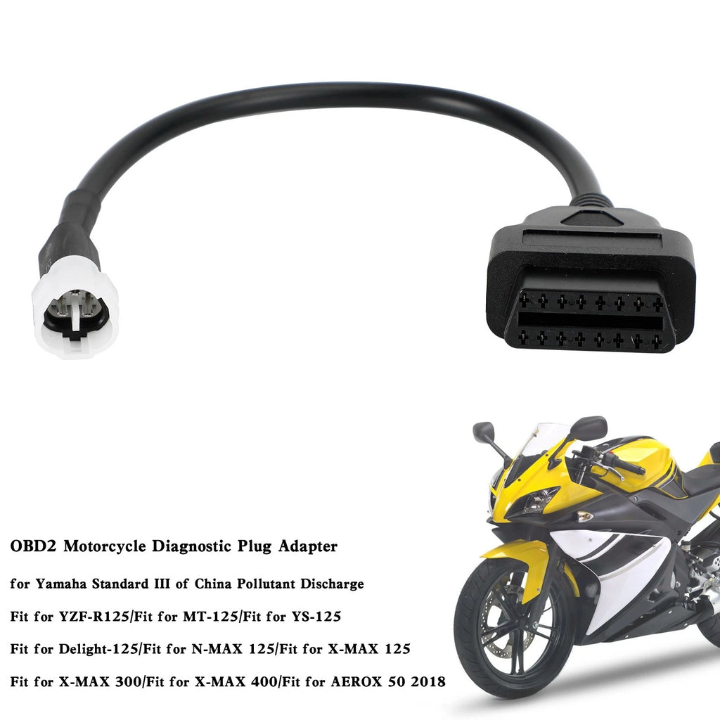 3 Pin to OBD2 Diagnostic Adapter Cable for Yamaha X-MAX (2017–2023)