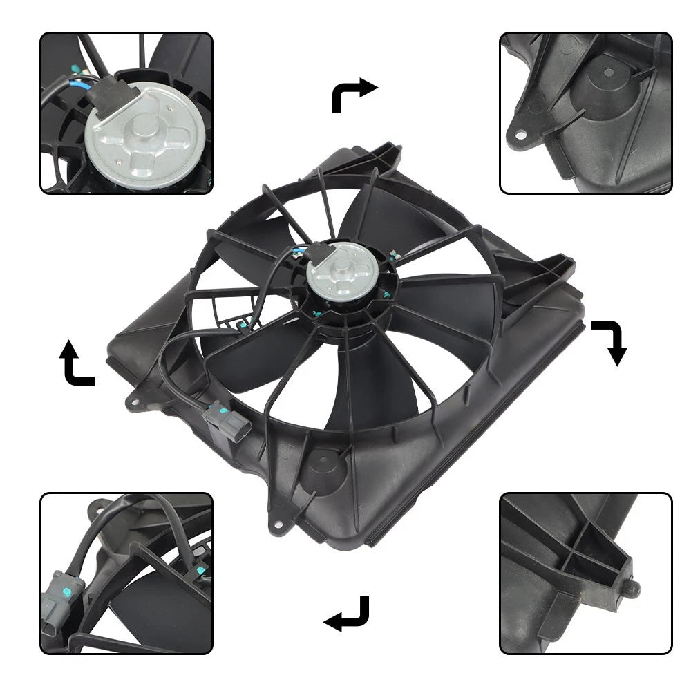 Cooling Fan Assembly for Honda CR-V (2007–2009) Left Side