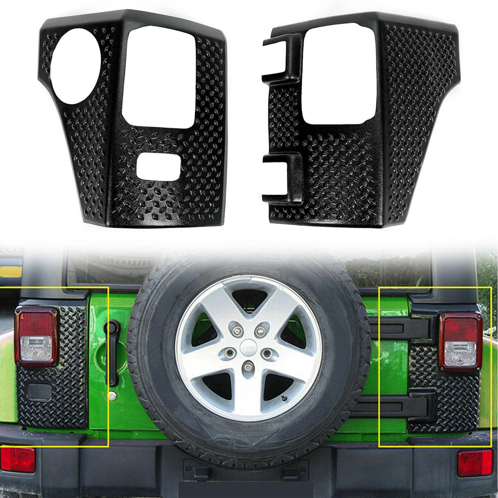 Rear Corner Guards Body Armor Kit Tail Light Cover for Jeep Wrangler JK (2007–2018)