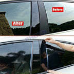 6pc Black Pillar Posts for Honda Accord (2013–2017) Door Trim Window Cover