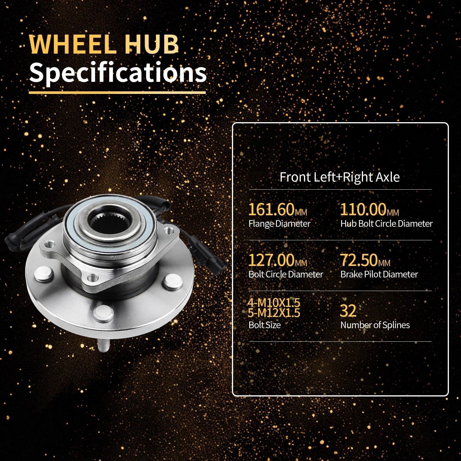 Front Wheel Bearing Hubs for Dodge Grand Caravan (2008-2020)