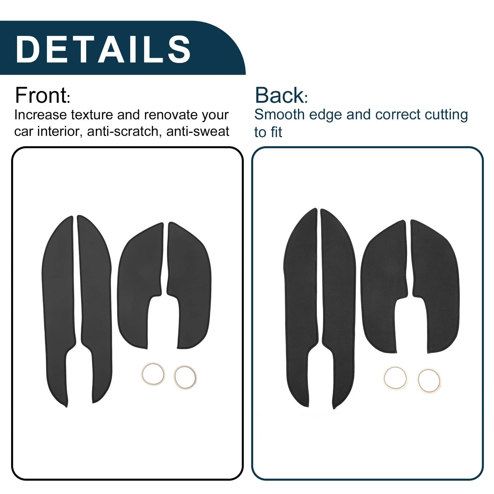 Set of 1 Car Door Anti Kick Pad Protector for Mitsubishi Outlander (2013–2020)