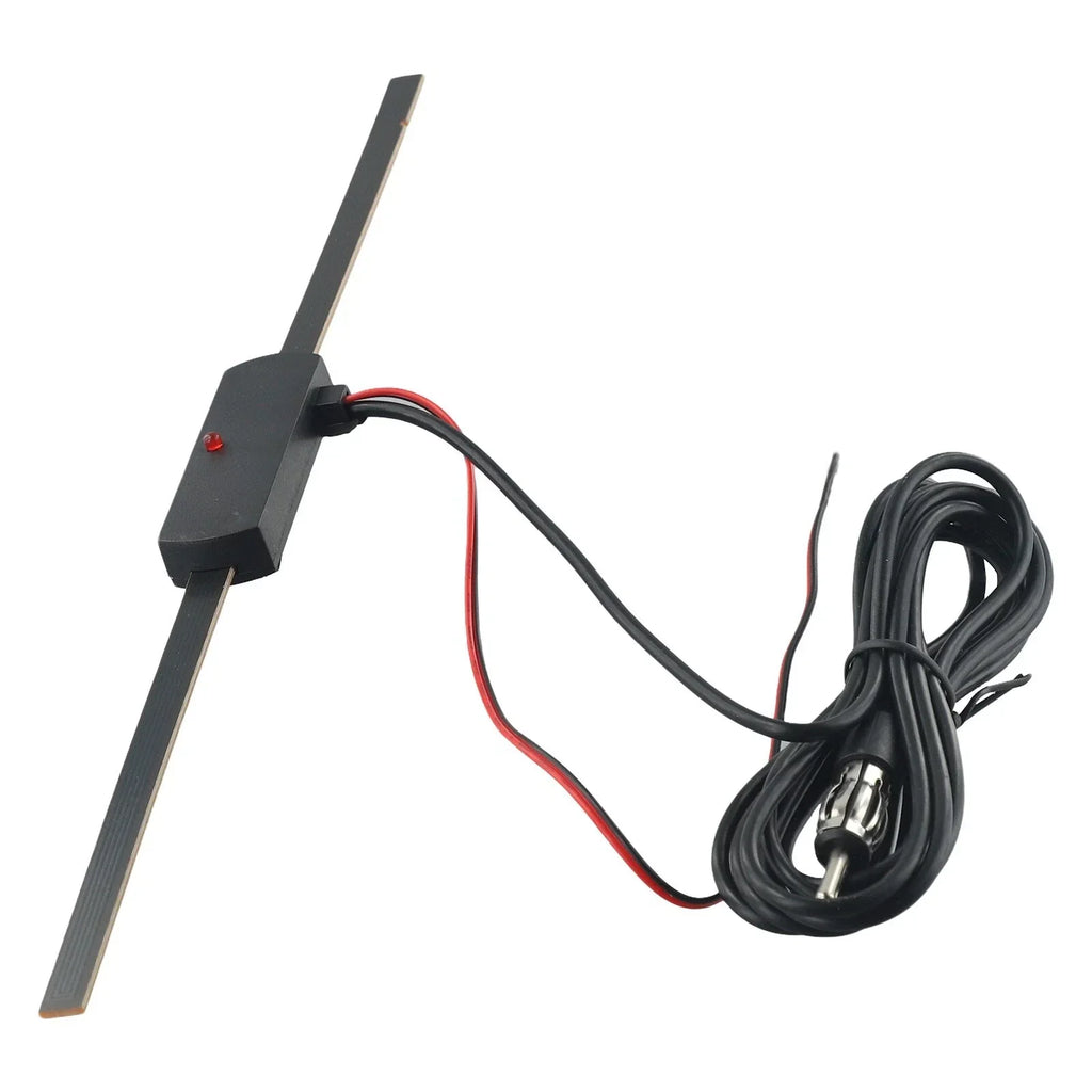 Antenna Signal Booster W/ 7-ft Cables for Windshield AM/FM Radio