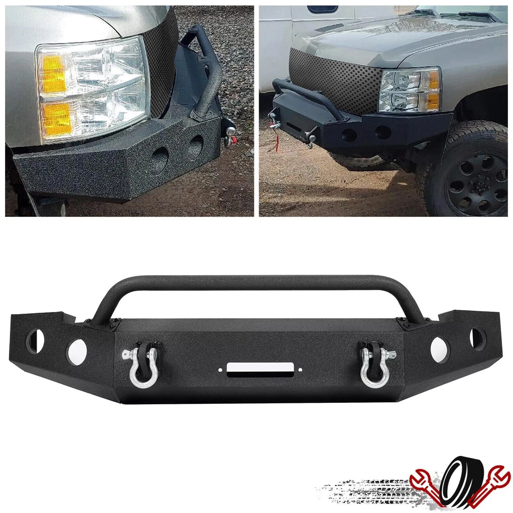 Off-road Steel Front Bumper with Winch Plate for Chevy Silverado 1500 (2007–2013)