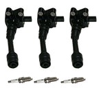 3X Ignition Coil and Spark Plug for Ford Fiesta, Focus (2016–2017)