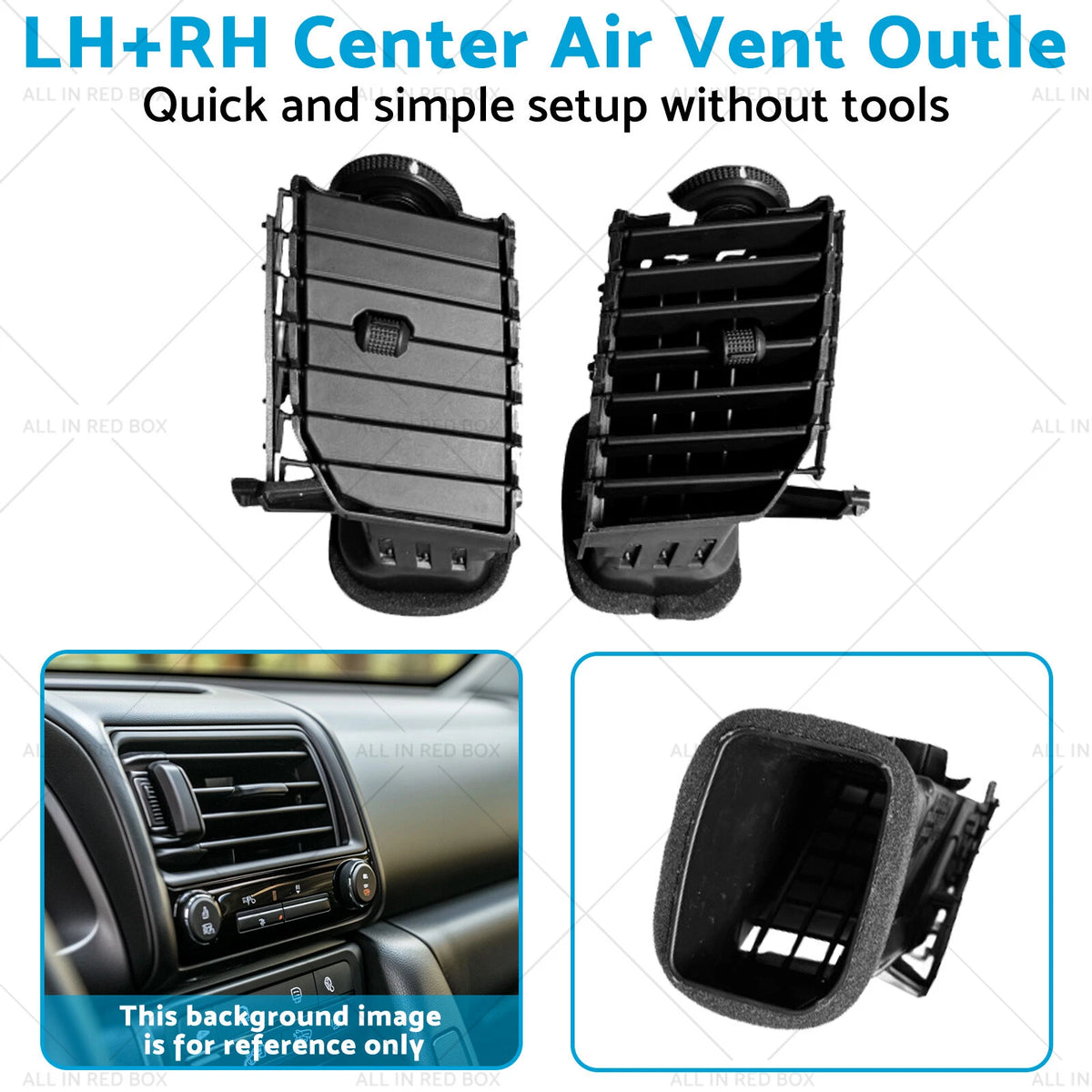 Set of 2 LH+RH Center Air Vent Outlets for Toyota Hilux Ute (2005–2014)